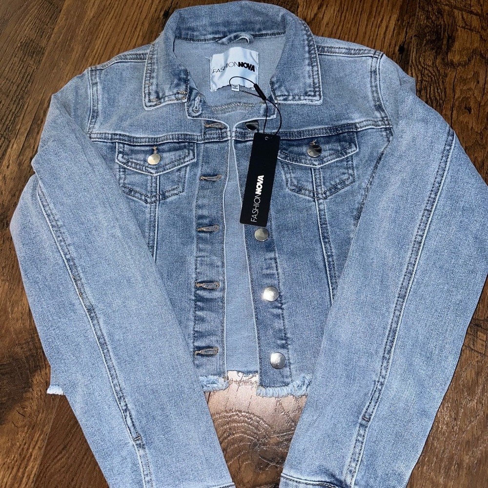 Fashion Nova denim jacket brand new